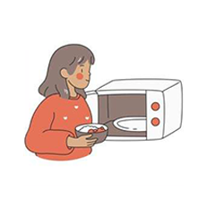 WIPE CLEAN:  Carefully take out the bowl (it'll be hot) and wipe down the inside of the microwave with a clean cloth or sponge. The gunk should come off easily.